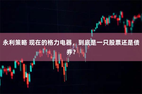 永利策略 现在的格力电器,到底是一只股票还是债券?